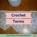 crochet terms label