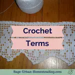 crochet terms label