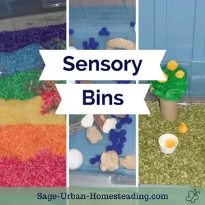 sensory bins label