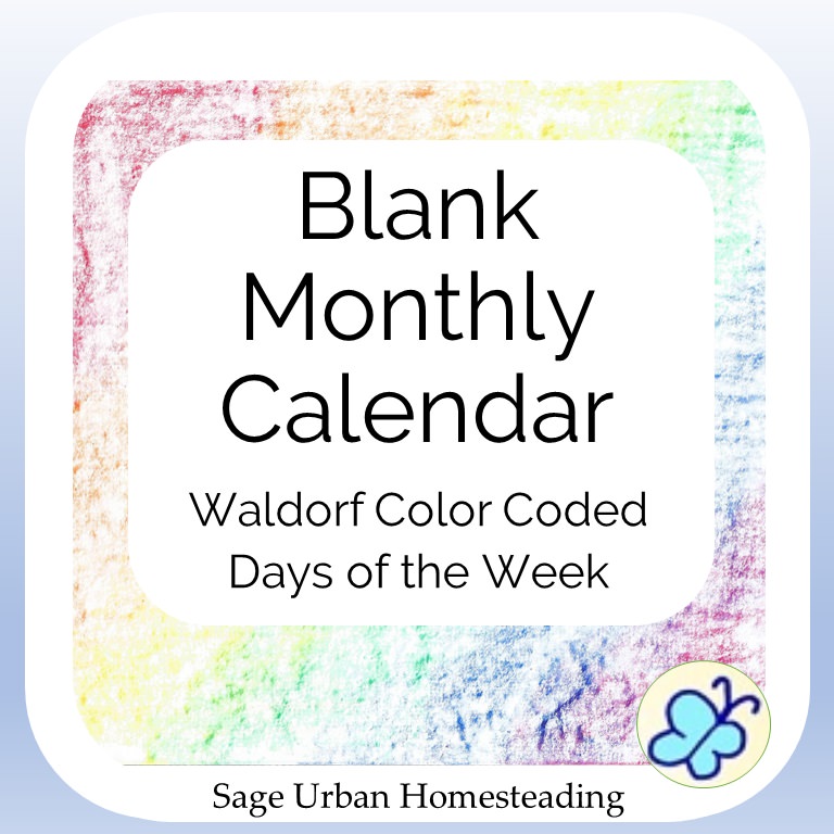 Blank Monthly Calendar