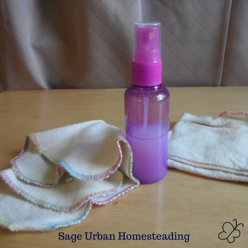 cloth wipes and spray