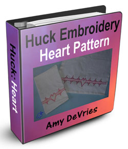 Here's the heart pattern I designed. Huck Embroidery Heart Pattern
