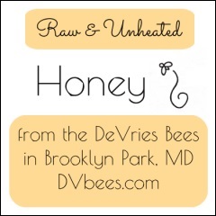 DeVries bees honey label