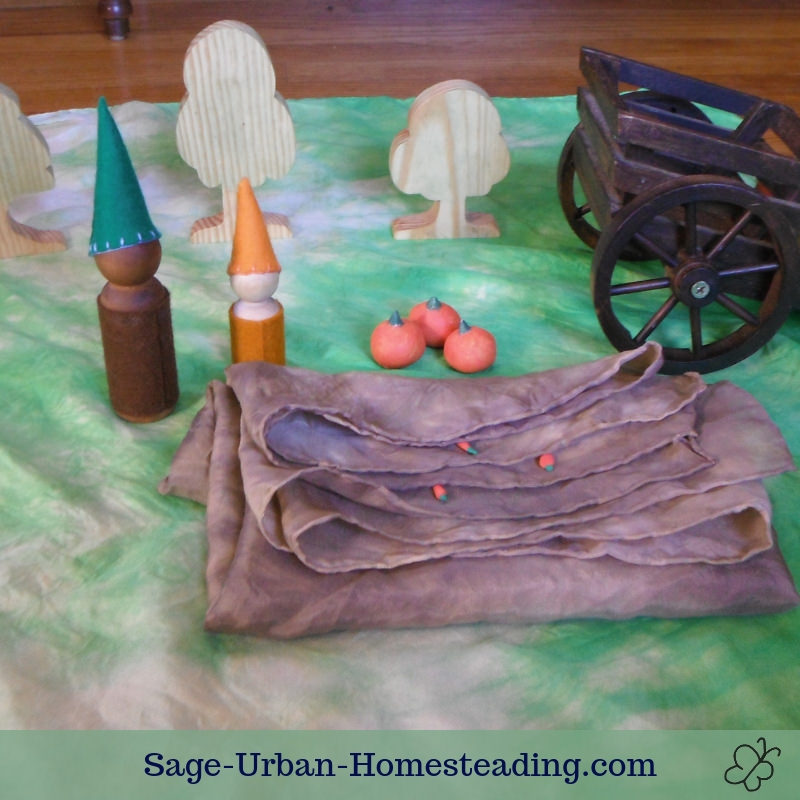 Waldorf Essentials K2 October week 3 story scene for garden harvest