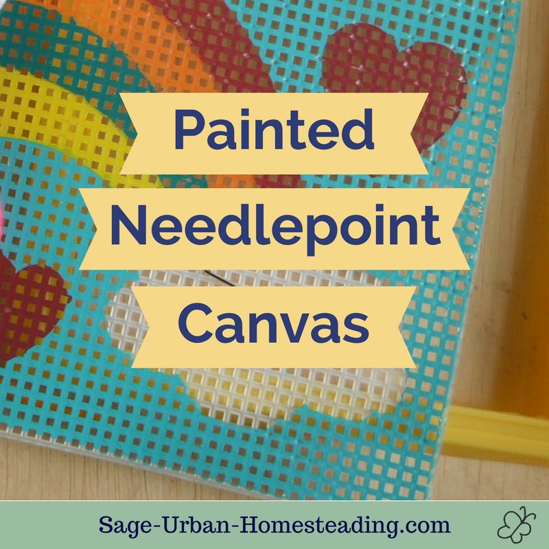 Hand Painted Needlepoint Canvas: Paint or Print from Your Computer