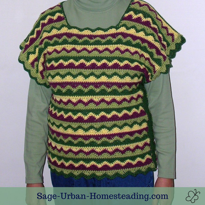 crochet ripple sweater