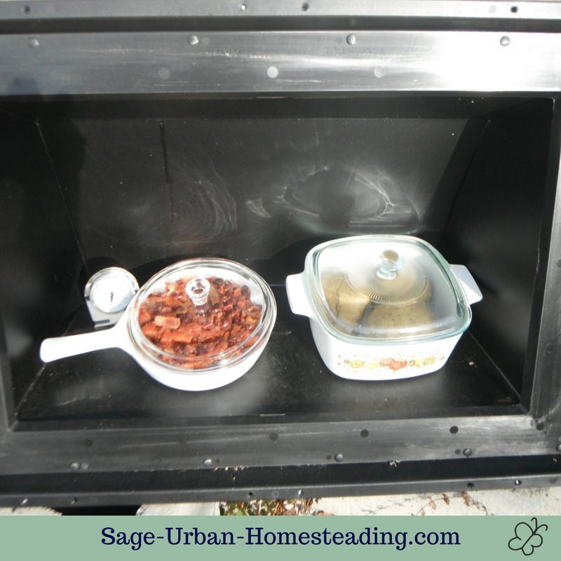 solar oven reheating