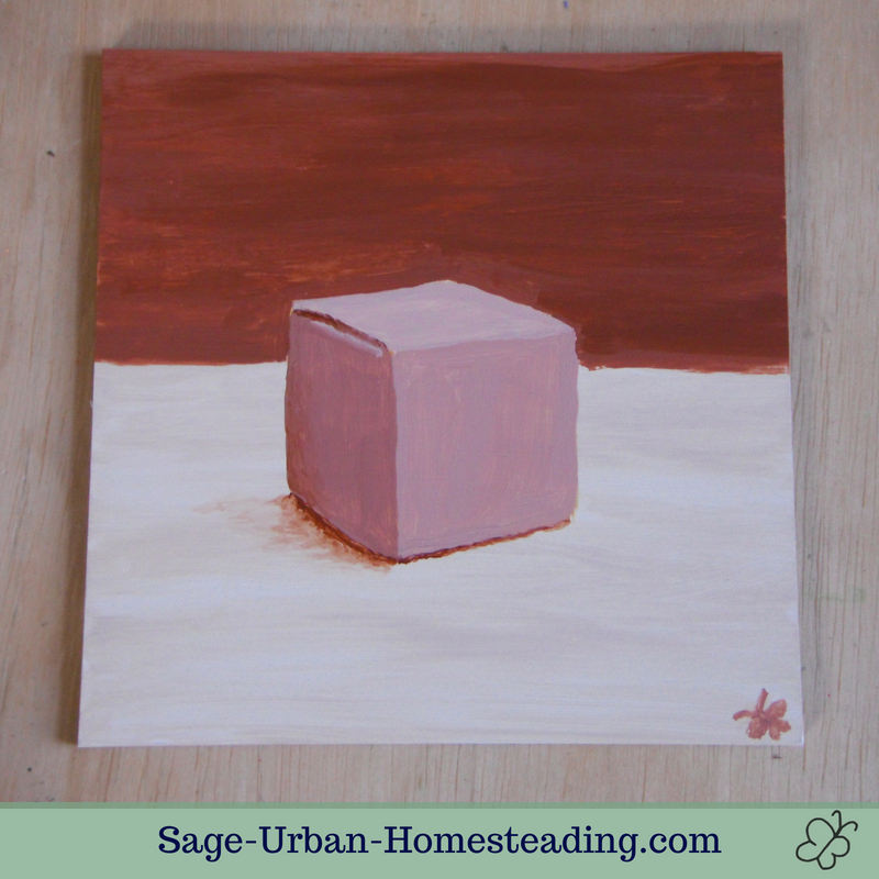 painting: cardboard box