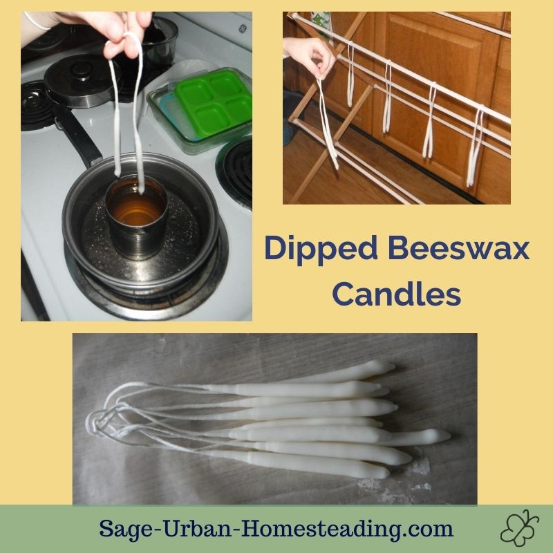 dipped beeswax candles