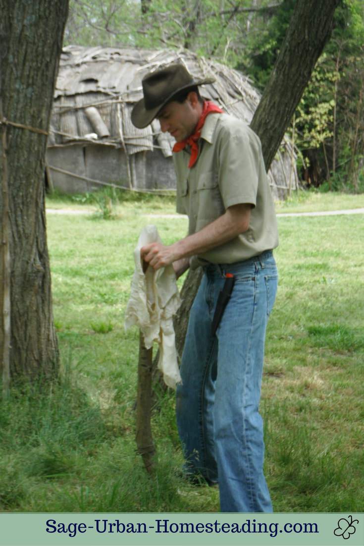 softening a deer hide