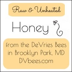 DeVries bees honey label