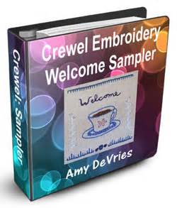 Crewel Embroidery Sampler Pattern Ebook