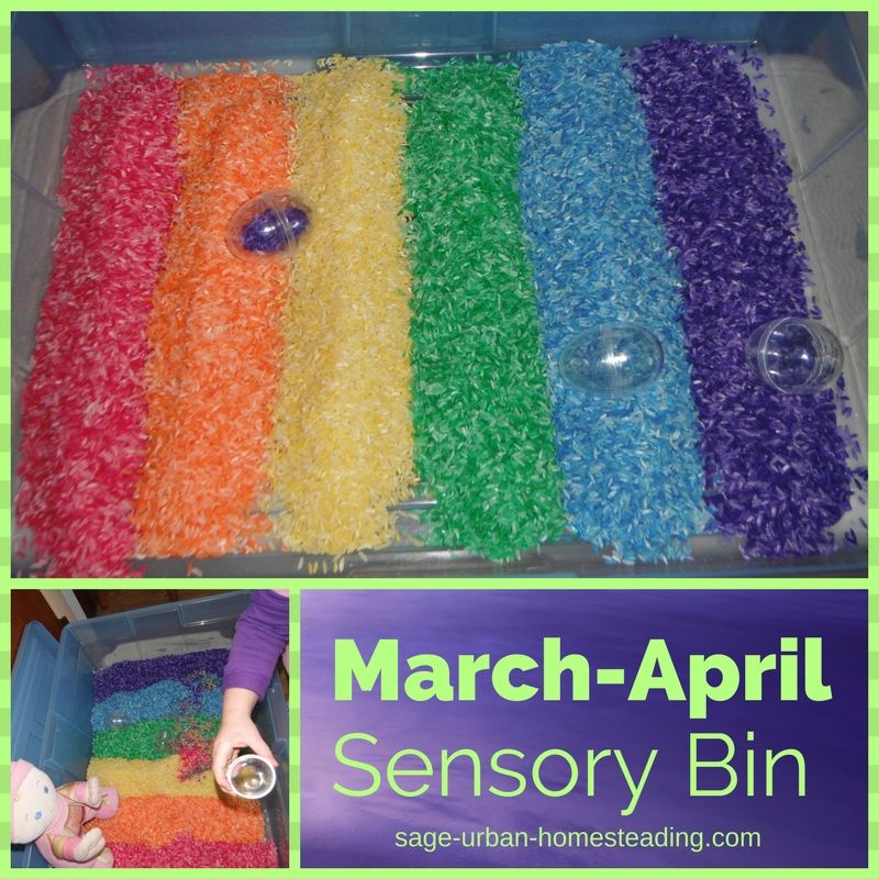 March - April sensory bin